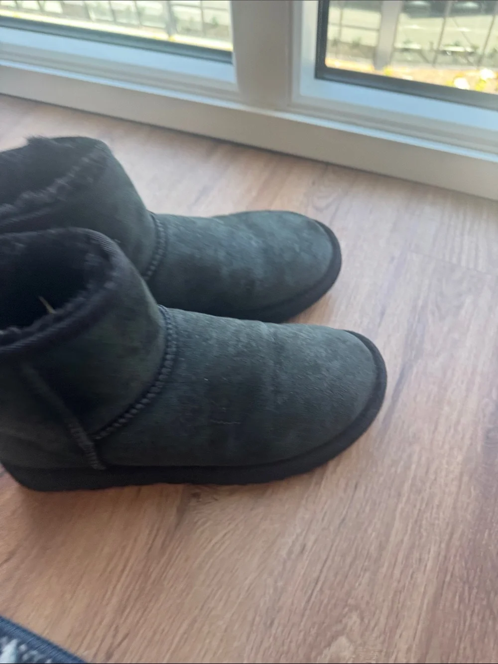 UGG Classic Short Black Shearling Lined Boots